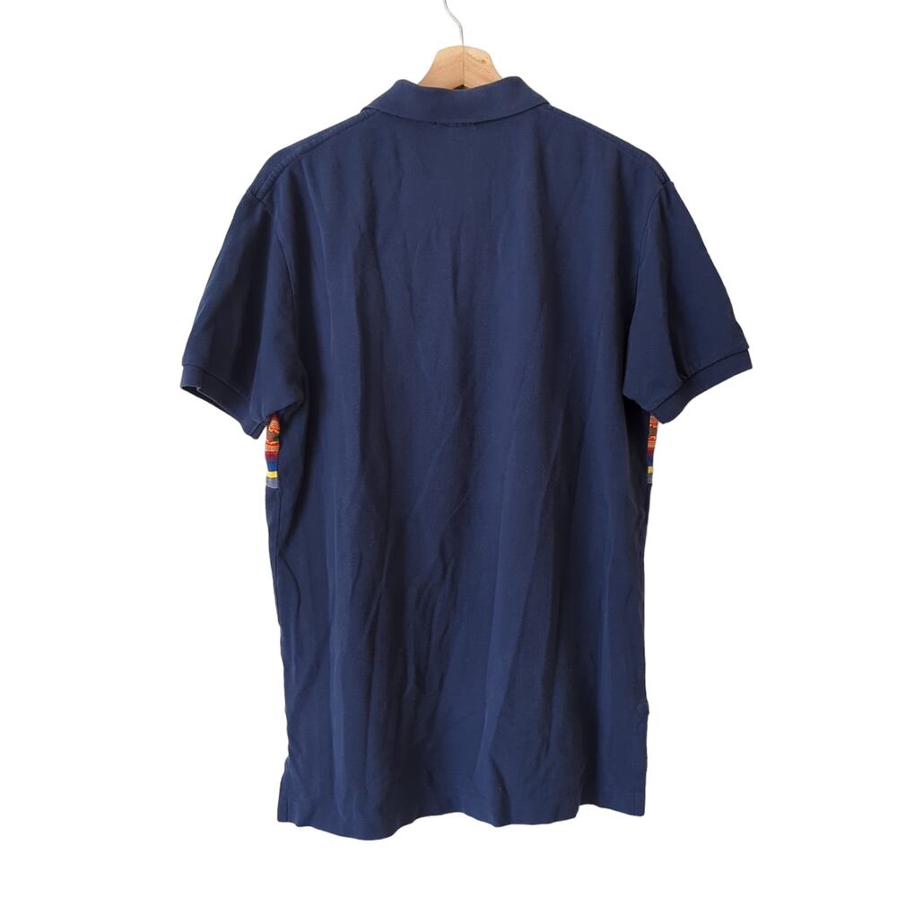 VTG Rare Polo Ralph Lauren Men's Shirt Medium Navy Blue Aztec Tribal Southwest‎ - Picture 3 of 4